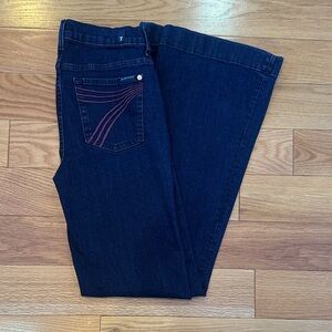 7 For All Mankind Classical Pink/Purple Pocket Jeans New without tags never worn